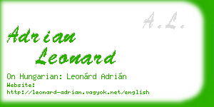 adrian leonard business card